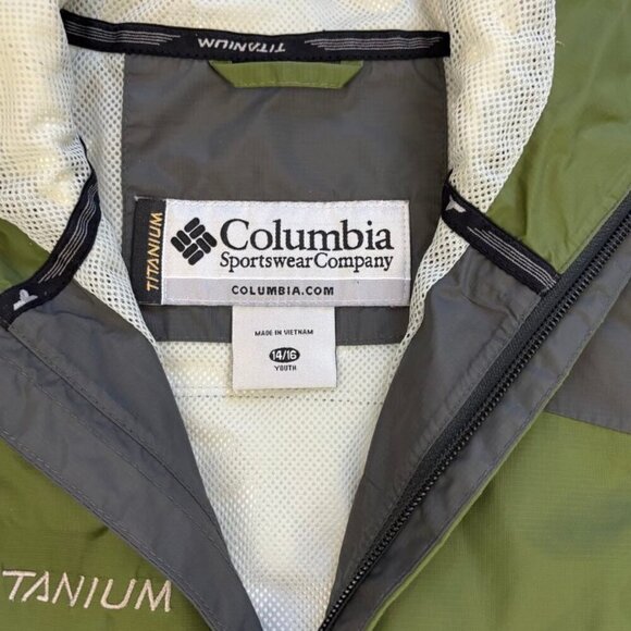 Columbia Youth 14-16 Green and Grey Titanium Jacket - Picture 4 of 8